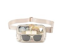 Clear Stadium Approved Waist Bag for Women and Men with Adjustable Shoulder Strap Transparent Shoulder Bag for Concert Sports Travel Hiking Running, Beige, S, Fashion