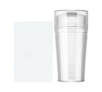 Clear Stamp for - 2.4" French Tip Silicone Tip Tool Clear Printing Stamp Easy Grip Design | Reusable Nail Stamping Kit for Salo