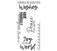 Sizzix Clear Stamps 5PK Festive Sentiments #1 by Olivia Rose, Acryl, One Size