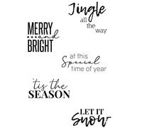 Clear Stamps 5PK Festive Sentiments #2 by Olivia Rose