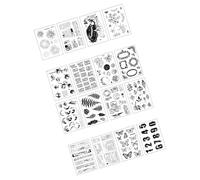 Clear Stamps Background 1 Motif Clear Transparent Silicone Stamp English Numbers Plants Random
