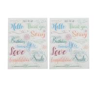 Clear Stamps DIY Set, 2pcs Transparent Reusable Material, Durable Embossing Scrapbooking Tool - Clear Imprint, Easy Use for Crafting and Decorating