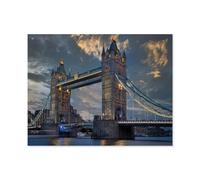 Clear starry night over Tower Bridge in London，Jigsaw Puzzles for Adults 1000 Piece Challenging Game Toys, Impossible Puzzle,1000 Piece Jigsaw Puzzles for Adults Family Decoration Puzzle（75x50cm）-N87