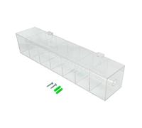 Clear Sticker Roll Holder Label Dispenser Desktop or Wall Mounted Versatile Label Stand Transparent, 410x90x90mm
