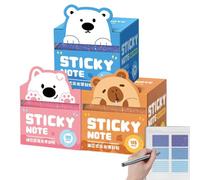 Clear Sticky Notes | 105 Sheets 3 Set Glitter Animal Fruit Pull Out