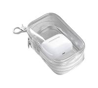 Clear Storage Bag - Small Portable Charging Cable Organizer | Dustproof Transparent - PP Zipper Bag | Keychain- Waterproof Mini Purse| Jewelry, Data Cable, Daily Use