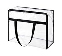 Clear Storage Bags, Space-Saving Design, 46x23x38cm, Foldable Moving Bags, Clothes Storage Closet Organizers, Secure Zipper Closure, For Bedding Comforters Quilts Blankets