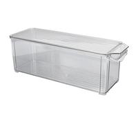 Clear Storage Bins with Lids | Food Grade Plastic Organizing Bins for Pantry / Kitchen / Bathroom | Large Capacity Transparent Container for Food & Supplies (Narrow high (with cover))