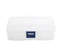 Clear Storage Box Multi-Compartment, 5-Section Organiser For Hair Ties & Clips Self-Locking Clasps Storage Box Dressing Table(5 cells)