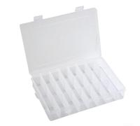 Clear Storage Box with 24 Compartments for Screws, Beads, and Small Items Lockable Design Keeps Contents Safe from Dust