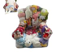 Clear Stuffed Animal Bean Bag Chair Cover For Kids, PVC Stuffed Animal Storage With Zipper, Waterproof Large Stuffable Beanbag Chair Cover For Plush Toy (Plush Animals Not Included)