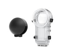 Clear Subaquatic Housing for Action Camera Highlighting 60m Submersion Depth Fast Release Mechanism and Protective Protect Invisible Plan Subaquatic Photography Case