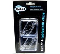 Clear Table Cloth Clips Spring Loaded Clips Tablecloth Holder Clips Set of 4 New