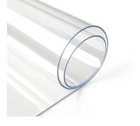 Clear Table Cover Protector,1mm Thick Clear Plastic Table Cover Protector, PVC Desk Mat, Easy to Clean, Waterproof Tablecloth for Kitchen, Dinning Room,8"/10"/12"/14"/15"/16"(15"x15"(38 * 38cm))