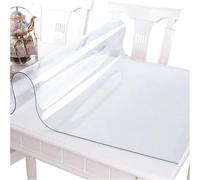 Clear Table Cover,Waterproof Transparent Tablecloth Protector,Wipeable Easy to Clean Plastic Tablecloth,for Coffee Kitchen Dining Table Top3mm, 50x55cm/20x22in
