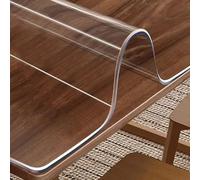 Clear Table Protector 2mm Thick, Transparent PVC Table Cloth,Waterproof and Oilproof Tablecloth for Kitchen Cupboard Desk Dining Room Wooden Tabletops(3mm,70×70cm)