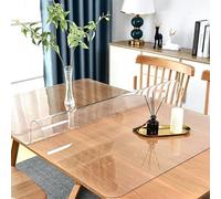 Clear Table Protector 30x30cm PVC Tablecloth Plastic Tablecover Wipeable Heat Resistant Transparent Table Protector for Dining Room Tables, Coffee Tables 1.5mm Thick