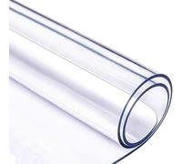 Clear Table Protector 41 x 105 cm Plastic Waterproof Clear PVC Table Protector Anti Scratch for Worktop Kitchen Restaurant Party Events, Rounded Corners