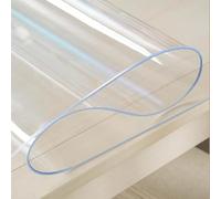 Clear Table Protector, 47.24x62.99in/120x160cm Desk Pad, 1.5mm Thick PVC Top Protector, Waterproof Transparent Cover, Plastic Tablecloth for Kitchen Islands, Desks, Countertops