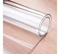Clear Table Protector Clear Plastic Table Protector Cover Pad, 1.0mm Transparent Computer Desk Mat Round Edges, Waterproof PVC Desk Protector Mat for Home Office(50cm*180cm)