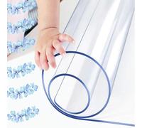 Clear Table Protector Cover, Waterproof PVC, Thick 1.5mm, Custom Fit, Multiple for Protecting Surfaces, Transparent, Ideal for Dining Tables