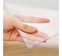 Clear Table Protector for Dining Room Tables Wipeable Thick 1.5mm Transparent Table Cloth Clear Desk Table Pad Mat Custom Size Plastic Table Cover (90x300cm)