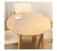 Clear Table Protector Soft Glass Tablecloth Transparent PVC Table Cloth Waterproof Oil Proof Kitchen Dining Rectangular Cover Matte Clear(50cm Round)