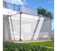 Clear Tarp,3' x 6' Clear Tarps Heavy Duty Waterproof with Reinforced Edge, 14 Mil Clear Tarps with Grommets,PVC Vinyl Tarpaulin Enclosure for Patio,Porch and Outdoor,Patio and Pavilion