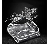Clear Tarp Cover Sheet for Furniture Camping Garden Plastic Sheeting - Dustproof Rainproof Canopy Tent,Transparent Tarpaulin with Reinforced Grommets(1x2m)