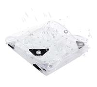 Clear Tarp Heavy Duty Waterproof, Clear Tarps with Grommets, Clear Plastic Tarp with Reinforced Edge for Patio, Garden, Greenhouse, Transparent Tarpulin (3x6m/9.8x19.7ft)