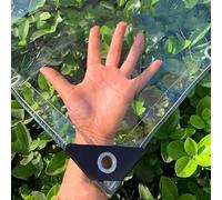 Clear Tarpaulin 2x2m 420 G/M² Heavy Duty Waterproof Pvc Transparent Tarpaulin with Eyelets, 0.35mm Poly Clear Vinyl Tarp Cover,Windproof Tear Resistant for Garden, Gazebo