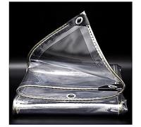 Clear Tarpaulin 3m x 4m 5m×6m PVC Waterproof Cover Transparent Tarp Sheet Heavy Duty 400 g/m², Rainproof Furniture Caravan Tarp Plant Shed Cloth Windproof Camping Canopy (Size : 4x4m)