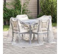 vidaXL Clear Polyethylene Tarpaulin with Eyelets for Versatile Outdoor/Indoor Coverage - Water Resistant, Durable 2x3 m Tarp with 1 m Eyelet Spacing for Garden, Cargo, Dust Protection