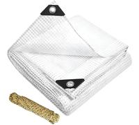 Clear Tarpaulin Extra Heavy Duty Waterproof Cover 450gsm Transparent or White Mesh Ground Sheet 2m x 8.3m