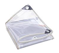Clear Tarpaulin, Heavy Duty Waterproof, 12milPVC Tarpaulin, With Metal Grommet, UV and Tear Resistant, Suitable for Porch, Outdoor, Terrace(6x6ft/1.8x1.8m)