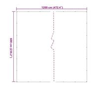 vidaXL Clear Tarpaulin with Eyelets 6x12 m Polyethylene