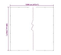 vidaXL Clear Tarpaulin with Eyelets 5x12 m Polyethylene