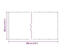 vidaxl clear polyethylene tarpaulin 3x8 m with eyelets - transparent garden furniture cover & indoor/outdoor tarp