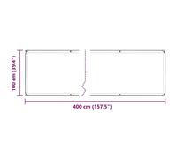(1 x 4 m) vidaXL Clear Tarpaulin with Eyelets 1x6 m Polyethylene transparent tarpaulin