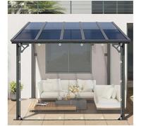 Clear Tarpaulin Heavy Duty Waterproof Curtains, Pvc Transparent Tarpaulin Side Panels With Zip, Outdoor Tarp Curtains, Rainproof Tarp for Pergola Porch Carport Awning,clear-3.3x3m/10.8 * 9.8ft
