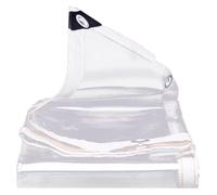 Clear Tarpaulin, PVC Transparent Rainproof Cloth Zipper Waterproof Tarpaulin for Door Window Tarps Succulent Plants(2.5X4M)