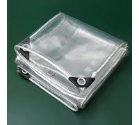 Clear Tarpaulin Sheet Cover Glass Transparent Waterproof Tarp Plastic Sheeting Heavy Duty Rainproof Canopy Tent for Furniture Camping Garden(3x4m)
