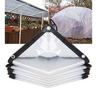 Clear Tarpaulin, Transparent Waterproof Tarpaulin Tarpaulin Sheet With Eyelets Furniture Caravan Cover PE For Home Garden Outdoor Use (Color : Clear, Size : 3x6m)