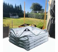 Clear Tarpaulin Waterproof Cover with Eyelets Heavy Duty Thicken Transparent Tarp Rainproof Reinforced Clear Tarp Cover PVC for Garden Patio Lawn Plants(10x10ft(3.0x3.0m))