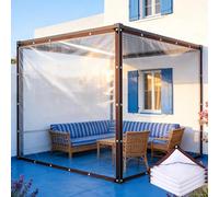 Clear Tarpaulin Waterproof Heavy Duty 220 x 290 cm 80 G M², Windproof Tear Resistant, Weatherproof, Frost-Resistant, Uv-Resistant, Multipurpose Tarpaulin Covers for Garden, colorless