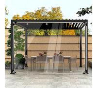 Clear Tarpaulin Waterproof Heavy Duty 450g/m² with Eyelets & Rope, UV & Tear Resistant Windproof Transparent PVC Tarp Cover for Garden Gazebo Outdoor Camping(1x3m)