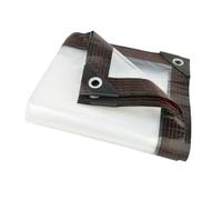 Clear Tarpaulin Waterproof Heavy Duty 950 x 1000 cm Waterproof UV Resistant Tarps Thicken Tarp Cover with Eyelets for Rabbit Hutch Chicken Coop Balcony Outdoor, A