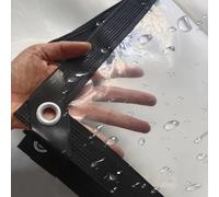 Clear Tarpaulin Waterproof Pvc Vinyl Tarp With Eyelets Patio Tarpaulin Enclosure Windproof Chicken Coop Cover Transparent Tarp Camping Tent Covering(3.5x10m)