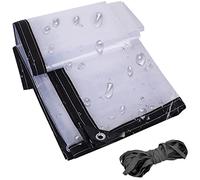 Clear Tarpaulin Waterproof Rainproof Cover Tarpaulin Reinforced Edges With Eyelets For Balcony Camping Garden Or Pet Hutch Roof (Color : Clear, Size : 3x6m)
