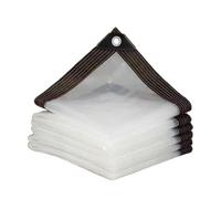 Clear Tarps 3x6m Waterproof TarpaulinHeavy Duty Transparent Tarp with Eyelets for Balcony Porch Window Furniture & Greenhouse Cover (9.84x19.68ft)
